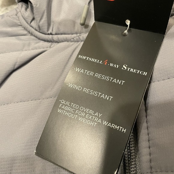 NWT New Balance Quilted Fleece Lined Hooded Jacket Women S Gray Full Zip Hybrid - Picture 4 of 11